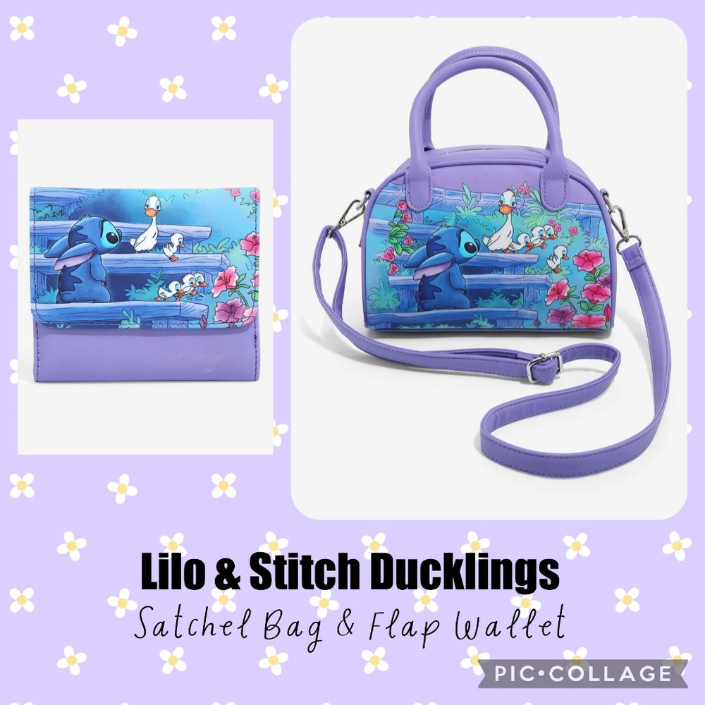 LOUNGEFLY Lilo & Stitch Satchel Bag & Flap Wallet